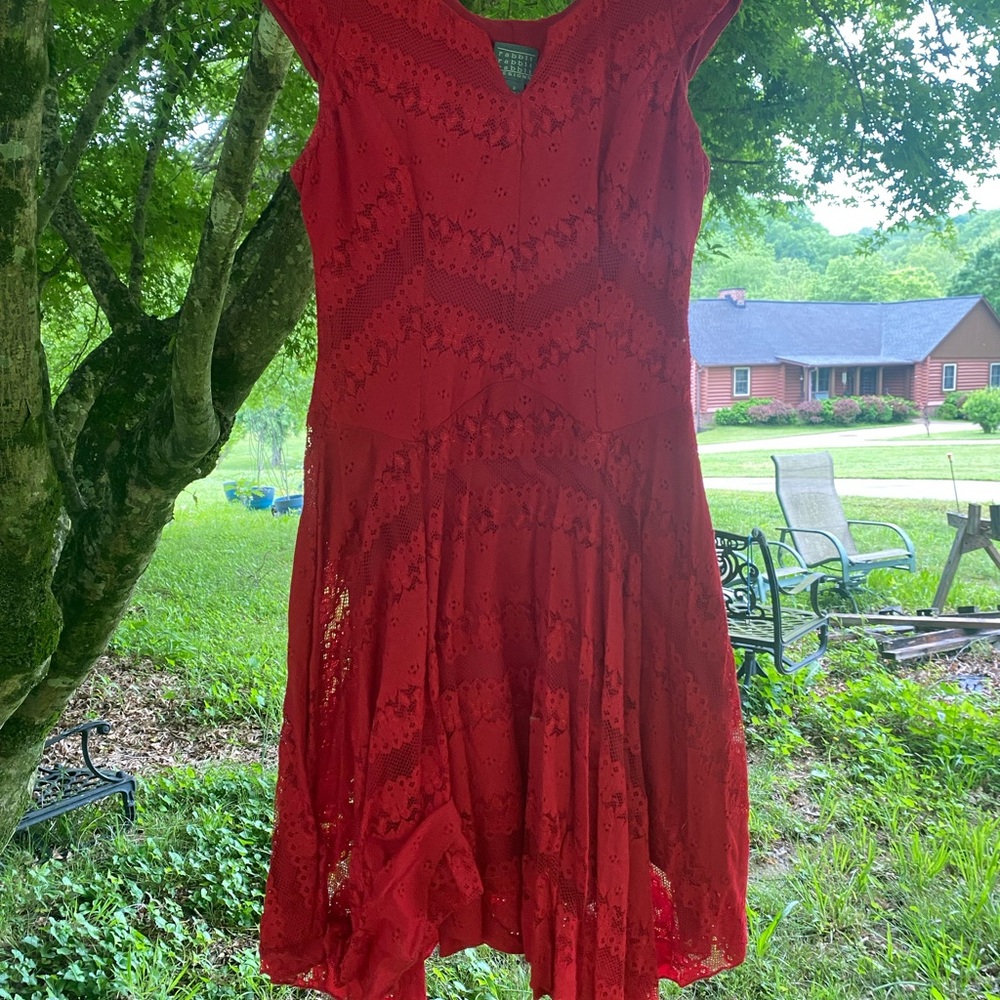 Elegant Red Lace Dress